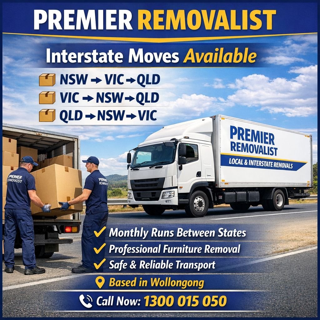 Interstate Removalists Australia — Premier Removalist interstate moving covering NSW VIC QLD routes